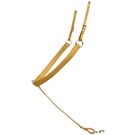 ****PHOTO SAMPLE*** $25 Gold Beta Biothane with Lime Green Thread Western Breast Collar - Horse Size