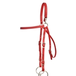 ****PHOTO SAMPLE*** $20 Chili Red Beta Biothane Mule Bridle Headstall - Draft Mule/Horse Size