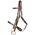 ****PHOTO SAMPLE*** $30 Brown BETTER THAN LEATHER with LIME GREEN THREAD Halter Bridle with Bit Hangers Headstall - Horse Size