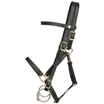 ****PHOTO SAMPLE*** $30 Black with LIME GREEN THREAD Beta Biothane QUICK CHANGE HALTER BRIDLE HEADSTALL - Horse Size