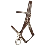 ****PHOTO SAMPLE*** $30 Brown BETTER THAN LEATHER with LIME GREEN THREAD Beta Biothane QUICK CHANGE HALTER BRIDLE HEADSTALL - Horse Size