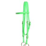 ****PHOTO SAMPLE*** $20 Lime Green Beta Biothane with Green Thread Western Headstall - Horse Size