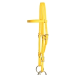 ****PHOTO SAMPLE*** $20 Sunflower Yellow Beta Biothane with Green Thread Western Headstall - Horse Size