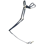 ****PHOTO SAMPLE*** $20 Navy Blue Beta Biothane with Green Thread English Breast Collar - Horse Size