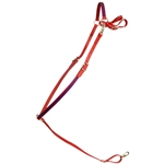 ****PHOTO SAMPLE*** $25 Chili Red Beta Biothane English Breast Collar with Purple Overlay - Horse Size