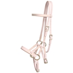 ****PHOTO SAMPLE*** $30 Lavender Beta Biothane with Yellow Thread Sidepull Headstall - Horse Size