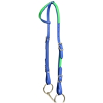 ****PHOTO SAMPLE*** $20 Royal Blue Beta Biothane with Green Overlay One Ear Western Headstall - Horse Size