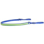 ****PHOTO SAMPLE*** $15 Royal Blue Beta Biothane with Safety Yellow Overlay One Piece Breast Strap - Horse Size