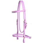 ****PHOTO SAMPLE*** $25 Amethyst/Orchid Beta Biothane with Yellow Thread English Headstall - Horse Size