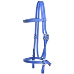 ****PHOTO SAMPLE*** $25 Royal Blue Beta Biothane with Yellow Thread English Headstall - Horse Size