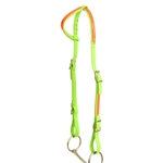****PHOTO SAMPLE*** $15 Apple Green Beta Biothane with Orange Overlay One Ear Western Headstall - Horse Size