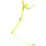 ****PHOTO SAMPLE*** $25 Safety Yellow Beta Biothane with Green Thread English Breast Collar - Horse Size