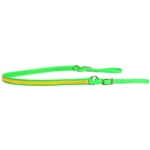 ****PHOTO SAMPLE*** $15 Lime Green Beta Biothane with Sunflower Yellow Overlay One Piece Breast Strap - Horse Size