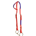****PHOTO SAMPLE*** $10 Red Beta Biothane with Dark Blue Overlay One Ear Western Headstall - Horse Size