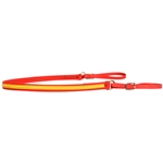****PHOTO SAMPLE*** $15 Red Beta Biothane with Sunflower Yellow Overlay One Piece Breast Strap - Horse Size