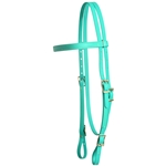 ****PHOTO SAMPLE*** $25 Turquoise Beta Biothane with Yellow Thread  Western Headstall - Horse Size
