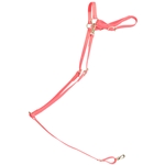 ****PHOTO SAMPLE*** $25 Hot Pink Beta Biothane with Yellow Thread English Breast Collar - Horse Size