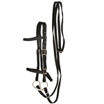 ****PHOTO SAMPLE*** $20 Black Nylon English Bridle & Matching Reins - Horse Size