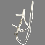****PHOTO SAMPLE*** $15 White Nylon Halter Bridle with Bit Hangers and Matching Reins - Horse Size