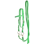 ****PHOTO SAMPLE*** $20 Green Nylon Western Bridle and Reins - Horse Size