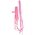 ****PHOTO SAMPLE*** $20 Hot Pink Nylon Western Bridle and Reins - Horse Size