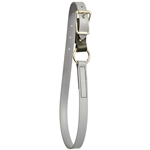****PHOTO SAMPLE*** $10 Gray Beta Biothane Safety Turnout Neck Collar with Leather Breakaway Tab - Horse Size
