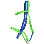 ****PHOTO SAMPLE*** $10 Green and Blue Nylon English Headstall - Horse Size