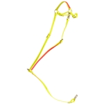 ****PHOTO SAMPLE*** $25 Safety Yellow Beta Biothane with Pink Overlay English Breast Collar - Horse Size