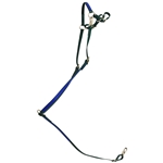 ****PHOTO SAMPLE*** $10 Hunter Green Beta Biothane with Dark Blue Overlay English Breast Collar - Horse Size