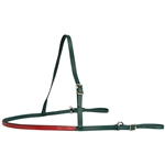 ****PHOTO SAMPLE*** $10 Hunter Green Beta Biothane with Red Overlay Jumping Breast Collar - Horse Size