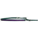 ****PHOTO SAMPLE*** $10 Hunter Green Beta Biothane with Purple Overlay One Piece Breast Strap - Horse Size