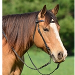 black BLING Western Bridle with Snap on Browband 