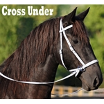 white BETA BIOTHANE 2 in 1 Bitless Bridle