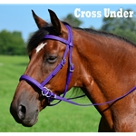 purple BETA BIOTHANE 2 in 1 Bitless Bridle