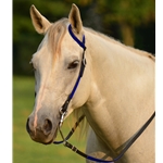 dark blue(royal/cobalt) BETA BIOTHANE with OVERLAY Western Bridle (One or Two Ear Split Ear Browband)