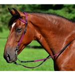 maroon(burgundy/wine) BETA BIOTHANE with OVERLAY Western Bridle (One or Two Ear Split Ear Browband)