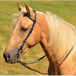 black BLING Western Bridle (One or Two Ear Split Ear Browband)