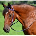 purple REFLECTIVE Western Bridle (One or Two Ear Split Ear Browband)