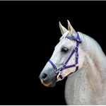 black BETA BIOTHANE Quick Change Halter Bridle with Snap on Browband