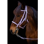 brown BETA BIOTHANE Quick Change Halter Bridle with Snap on Browband