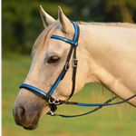 lightblue (teal/sky)overlay BETA BIOTHANE with OVERLAY 2 in 1 Bitless Bridle