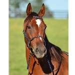 black BLING Quick Change Halter Bridle with Snap on Browband