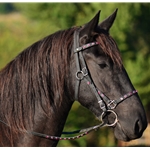 black BLING Quick Change Halter Bridle with Snap on Browband