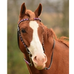 blackbase BLING Beta Biothane Western Bridle with Full Browband