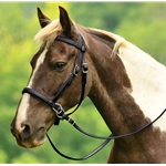 black leather  LEATHER 2 in 1 Bitless Bridle