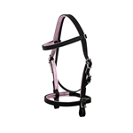 PADDED English CONVERT A BRIDLE made from BETA BIOTHANE with SHINY METALLIC LEATHER Padding