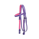 COLOR CUSHION PADDED Western Bridle with Full Browband