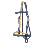 PADDED English CONVERT A BRIDLE made from BETA BIOTHANE with SHINY METALLIC LEATHER Padding