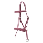 2-in-1 Bitless Bridle Made from Beta Biothane with Metallic Leather Padding - Two Horse Tack