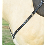 black  BLING  Beta Biothane 1 Inch Western Breast Collar 